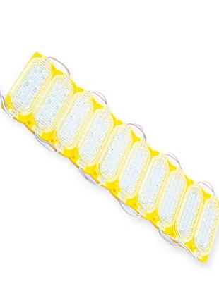 Модуль светодиодный 12v желтый 12 smd 2835 12d 2, 4w линза (10шт) megalight