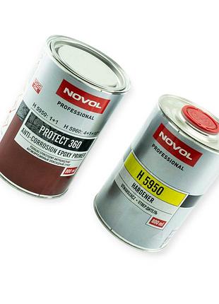 Грунт акриловый 4, 1 novol protect 360 серый 0,8л, 0,8л эпоксидный