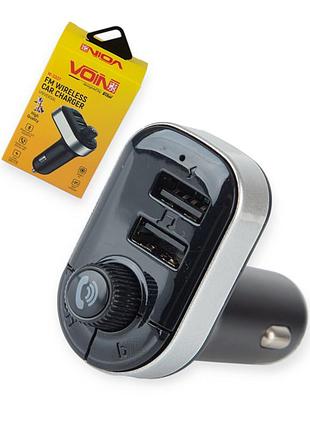 Fm модулятор voin w-3307 usb, mp3, 12-24в, usb быстрая зарядка 3,1a, bluetooth 5.0
