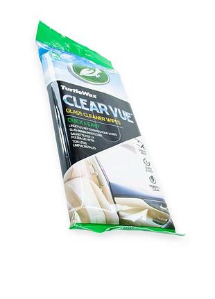 Салфетки для очистки стекла turtle wax clearvue glass wipes