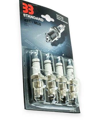 Свічка запалювання 33 standard а-11-м18 (г-52 форд) різьблення на 18 (к-кт 4 шт)