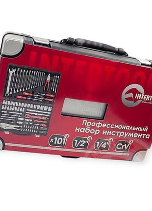 Набор инструмента 1/2",1/4" 101 шт с битами тайвань intertool 5