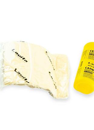 Салфетка протир. искуст. замша в тубе (42х32) желтая lavita (малая)