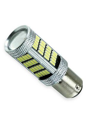 Автолампа светодиодная а 12-21 5 white 92 smd 4014 с линзой megalight