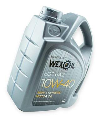 Масло моторное wexoil 10w-40 eco gaz sm, cf 4л