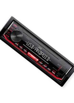 Магнитола jvc kd-x 162r fm, usb, aux, mp3, android, сьемн пан., красная подсветка