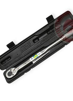 Ключ динамометрический 1/4" 270мм, 2-24 нм (0,2-2,4 кгм) кейс intertool