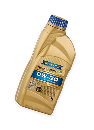 Масло моторное ravenol 0w-20 efs "eco fullsynth pao" sp(rc), c5, c6, gf-6a 1л