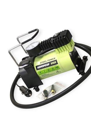 Компрессор sttel power 7атм/27л/1м шланг/прик/сумка steel