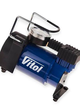 Компрессор vitol 10атм/ 37л/14а/1м шланг/прикур/сумка k-30