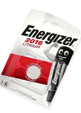 Батарейка "таблетка" літієва 3.0v cr2016 блістер energizer