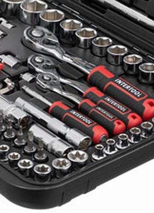 Набор инструмента 1/2",1/4",3/8" 126 шт с битами profi storm intertool 10
