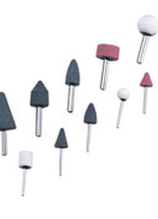 Камни шлифовальные набор 10шт, d оси 3,0 мм и 6,0 airkraft