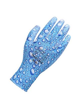 Перчатки полиэстер с полиуретановым покрытием d-flex размер 8, голубые doloni