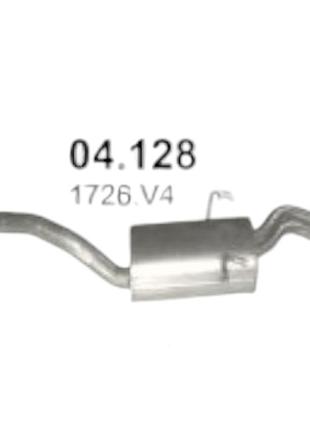 Глушник peugeot expert, citroen jumpy, fiat scudo 1.9-2.1d polmostrow