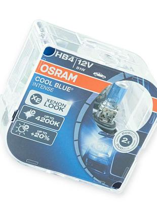 Автолампа hb4 12v 51w osram cool blue intense next gen 100% 5000к (пара)