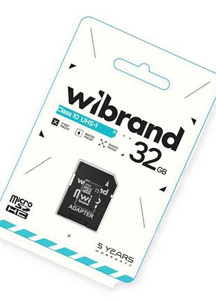 Карта памяти microsdhc 32gb class 10 (adapter sd) wibrand