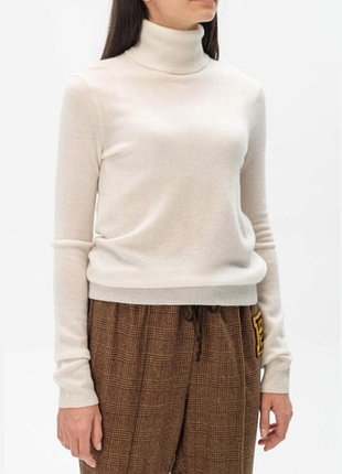 Camomilla moore свитер женский белый молочный под горло шерсть кашемир кашемировый размер м гольф водолазка