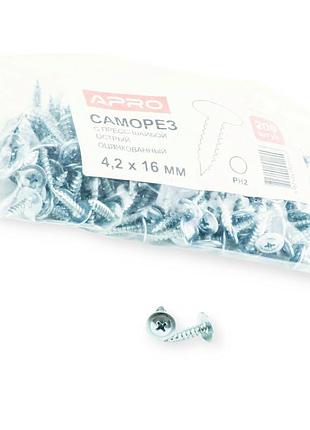 Саморіз із шайбою 4,2х16 білий (200 шт) apro