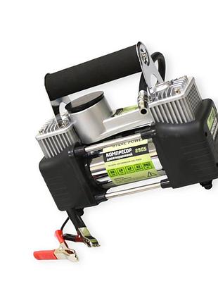 Компрессор 2 цилин steel power 264w/10атм/60л/5м шланг спирал с ман/клемы/сумка