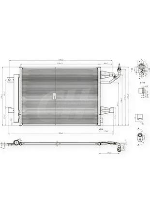 Радиатор кондиционера mitsubishi colt, smart forfour 1.1-1.5 04- hart