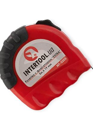 Рулетка 5м x 19мм стопор полотна extra intertool 2