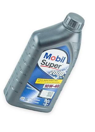 Масло моторное mobil 10w-40 super 2000 x1 sn, cf, a3, b3 1л