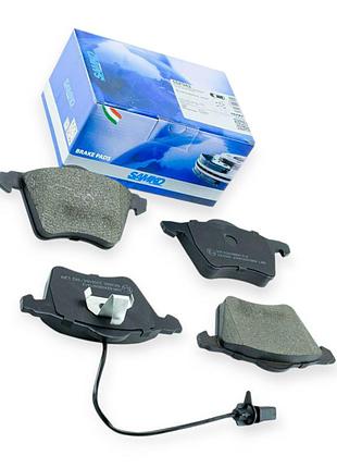 Колодки тормозные volkswagen т4 (1992-2003) передние r15 (с датчиком) samko