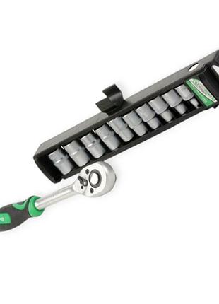 Набор головок 1/2" 12 шт, 8-19 мм с трещеткой (планшет) intertool