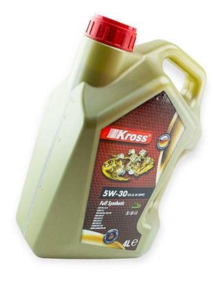 Масло моторное kross 5w-30 full synthetic dpf с3, sn, ci-4 4л