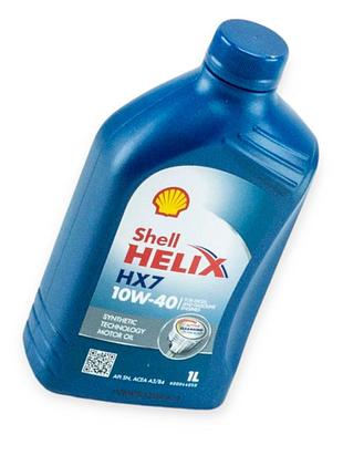 Масло моторное shell 10w-40 helix hx7 1л синее