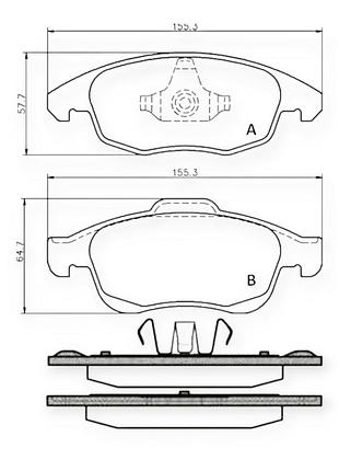 Колодки тормозные citroen berlingo-peugeot partner (2008-) передние dafmi-intelli