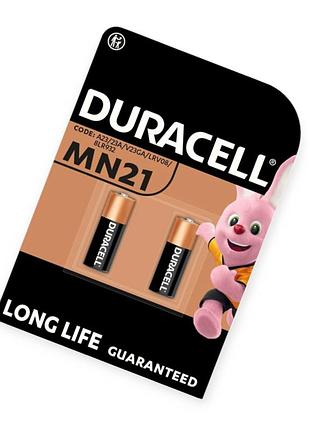 Батарейка "а 23" щелочная 12v микропальчик duracell mn21 блистер (в брелок сигналки) 2шт