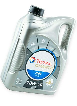 Масло моторное total 10w-40 quartz 7000 energy sn, cf 5л