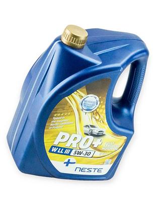 Масло моторное neste oil 5w-30 pro+ w (sn, с3, ll iii, vw 504, 507) 4л