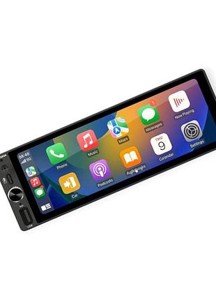 Магнітола cyclone mp-5004 fm, usb, type c для заряджання, aux, mp5, wma, avi, bt, екран 6,86, carplay