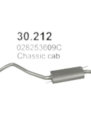 Глушник volkswagen t4 1.9d-2.4d, 2.0-2.5 (30.212) polmostrow