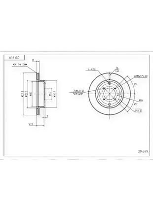 Диск тормозной suzuki swift, alto, subaru justy ii (1989-) передний (d231x17mm) hart