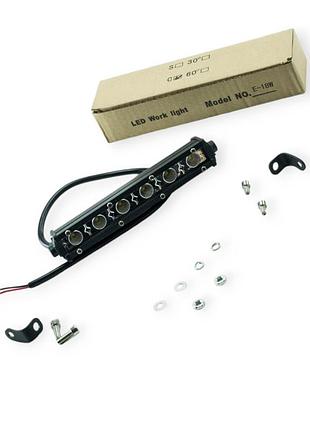 Фара дополнительная led прямоугольная 180х28х45 (д в ш) 18w ближний 3030 megalight