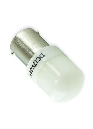 Автолампа светодиодная а 12-21 white 6 smd 3030 матовая лиза с керам.ободом (12-24v) megalight