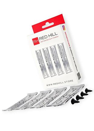 Рамка под номер, безрамочная (4 крепления под 2 номера) red hill прозрачная, невидимая