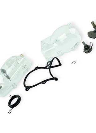 Крышка вариатора honda dio левая (прозрачная тюнинг) + храповик, сектор