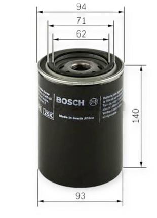 Фильтр масляный volkswagen golf ii, passat b3,b4,b5 - audi 100,80 1.6d, td, 1.9d, td, tdi bosch