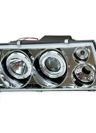 Фара 2108 тюнинг левая (autolight) chrome lens с желт.повор.