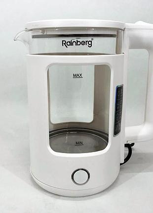 Чайник с индикацией и подсветкой rainberg rb-2220 2200 вт 2 л, мощный чайник электрический hl-81