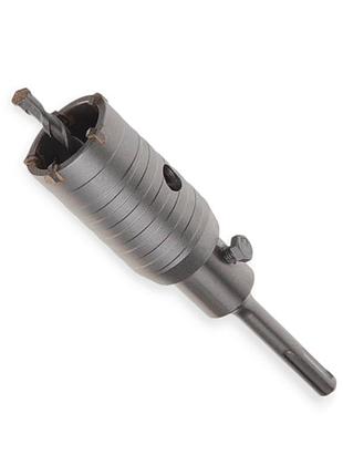 Коронка по бетону 40мм + сверло 120мм + переходник sds-plus 100 мм intertool