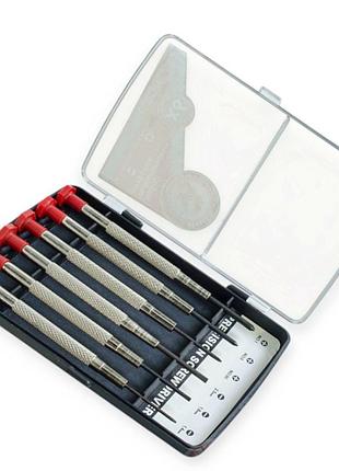 Набор отверток точных 6 шт crv (футляр) intertool