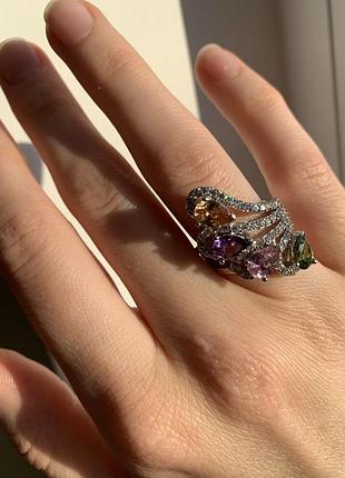 Swarovski каблучка , перстень з кристалами