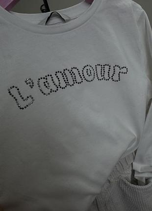 Лонг реглан білий 3