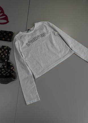 Лонг реглан білий 2